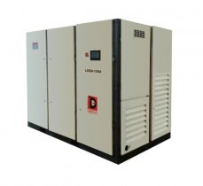 Two stage compression atmospheric screw air compressor